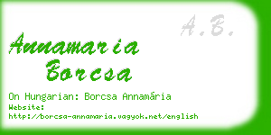 annamaria borcsa business card
